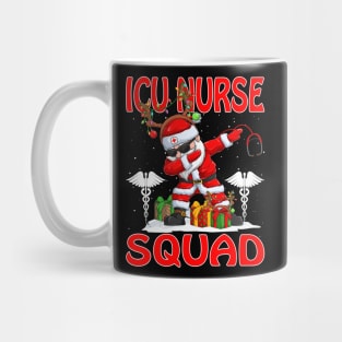 Christmas Icu Nurse Squad Reindeer Pajama Dabing Santa Mug